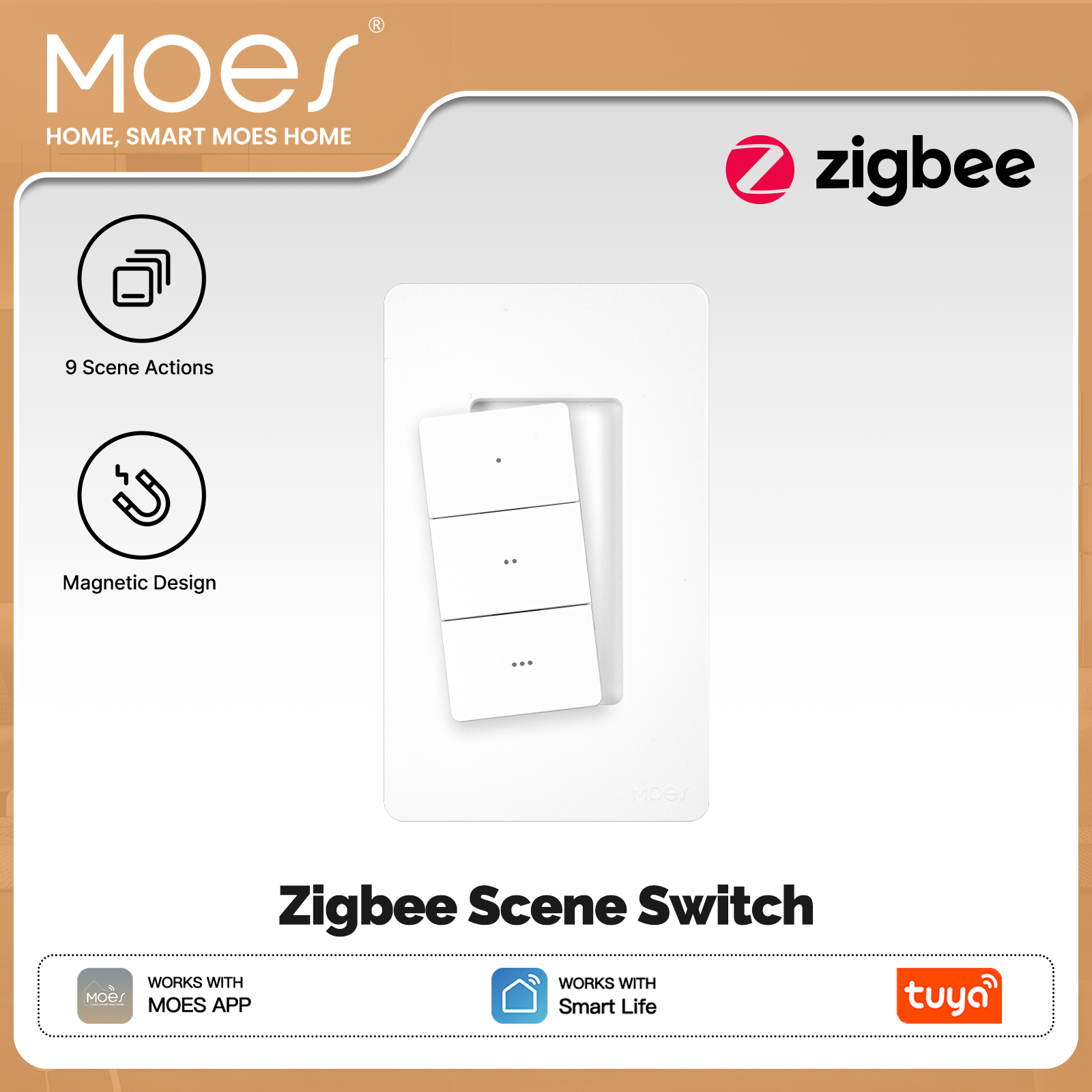 Smart Accessories - MOES Tuya Zigbee Smart Wireless Scene