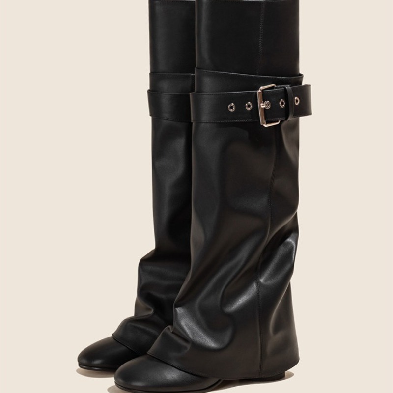 Women's Knee-high Boots Fashio - Leather Classic Strap recension och pris