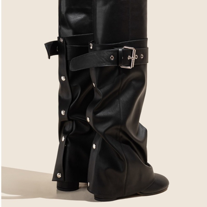 Women's Knee-high Boots Fashio - Leather Classic Strap recension och pris