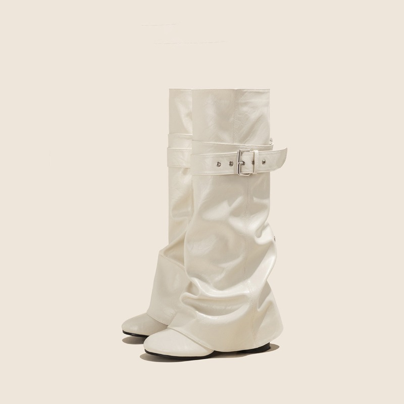 Women's Knee-high Boots Fashio - Leather Classic Strap recension och pris