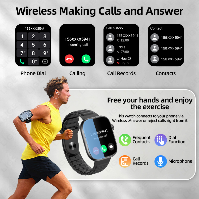 LIGE Smart Watch Man 1.83” HD  - Smartwatch Custom recension och pris
